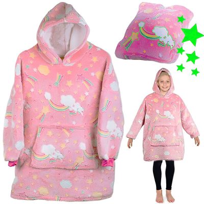 Παιδική κουβέρτα-φούτερ που λάμπει στο σκοτάδι | KIDHUG