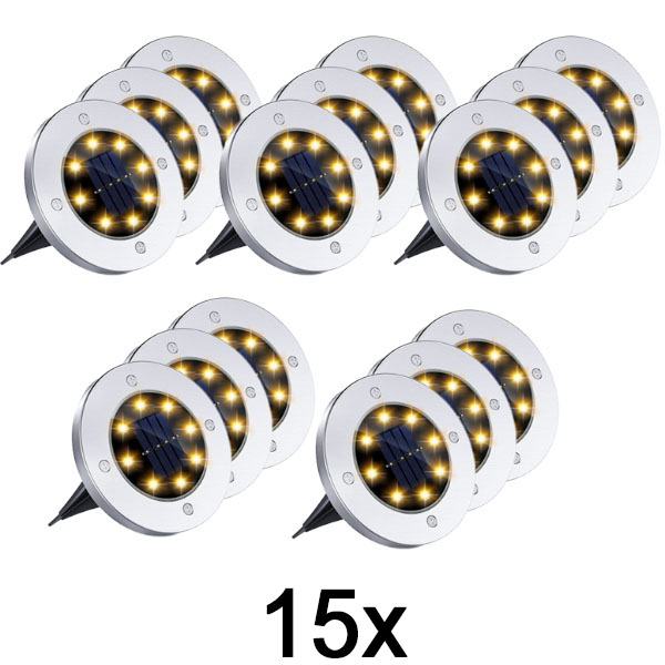 5x Φωτιστικά δαπέδου ηλιακής ενέργειας για εξωτερική χρήση (3τμχ) | LUMIGARD